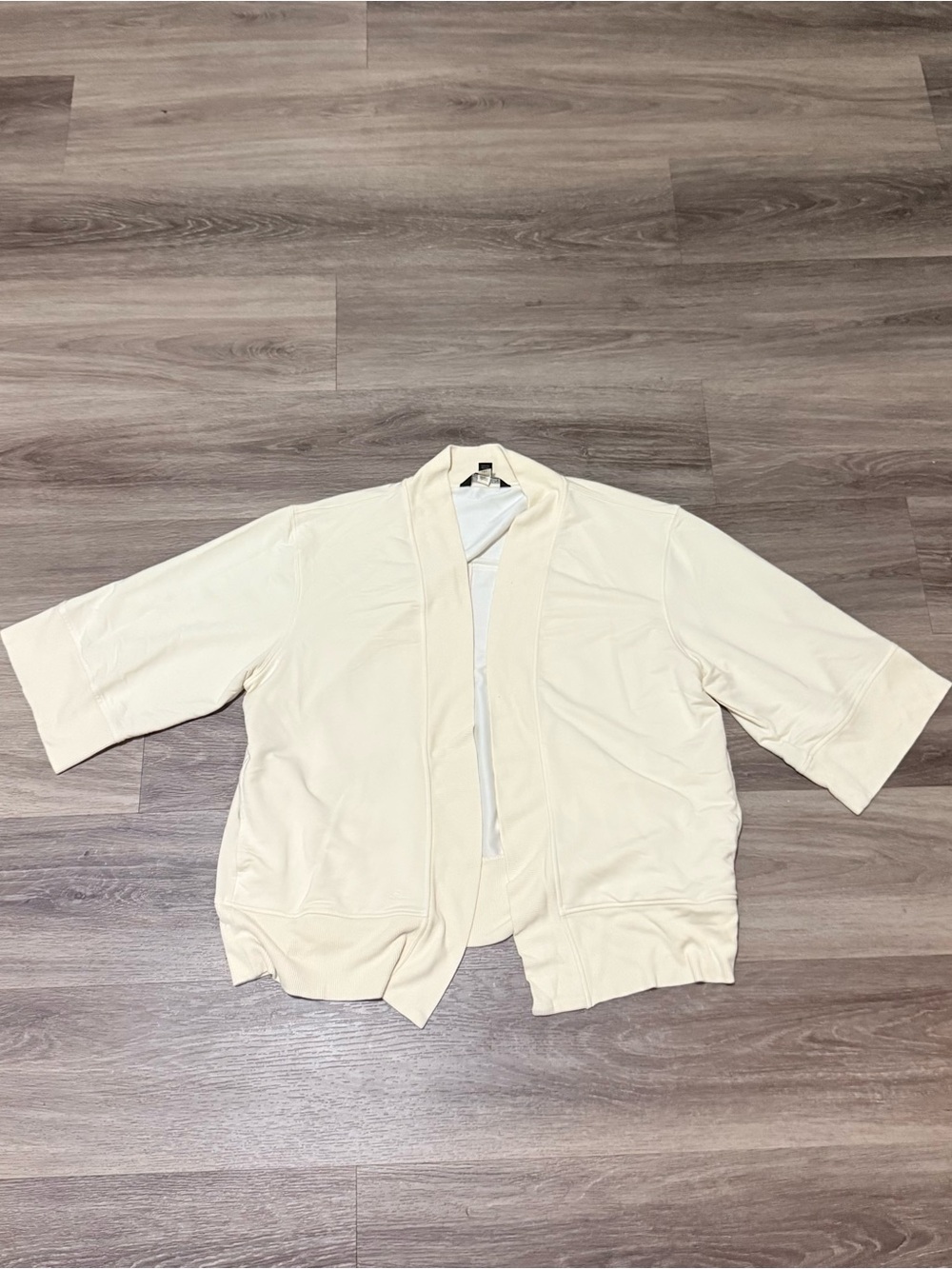 Ralph Lauren Cream Ribbed Collar Top XS